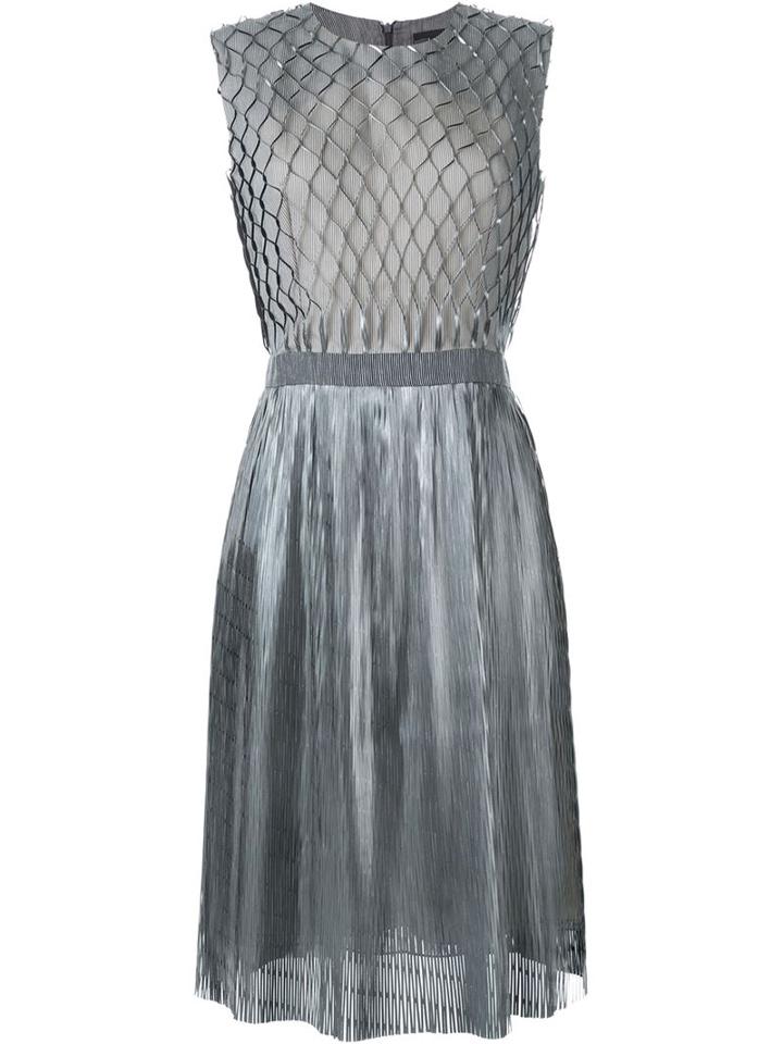 Iris Van Herpen Entwined Dress, Women's, Size: 38, Grey, Polyester/polyurethane/rayon