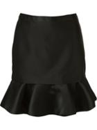 Martha Medeiros Ruffled Hem Skirt, Women's, Size: 40, Black, Acetate/silk