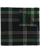Gucci Checked Pattern Scarf - Black