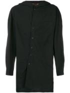 Ziggy Chen Hooded Long Shirt - Black