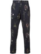 Osklen - Plant Print Chinos - Men - Cotton/spandex/elastane - 40, Black, Cotton/spandex/elastane
