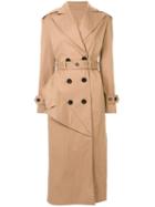Ruban Belted Trench Coat - Brown