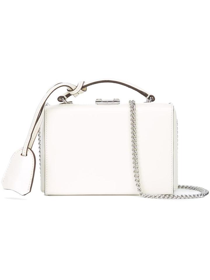 Mark Cross Buckle Up Cross Body Bag, Women's, White, Calf Leather