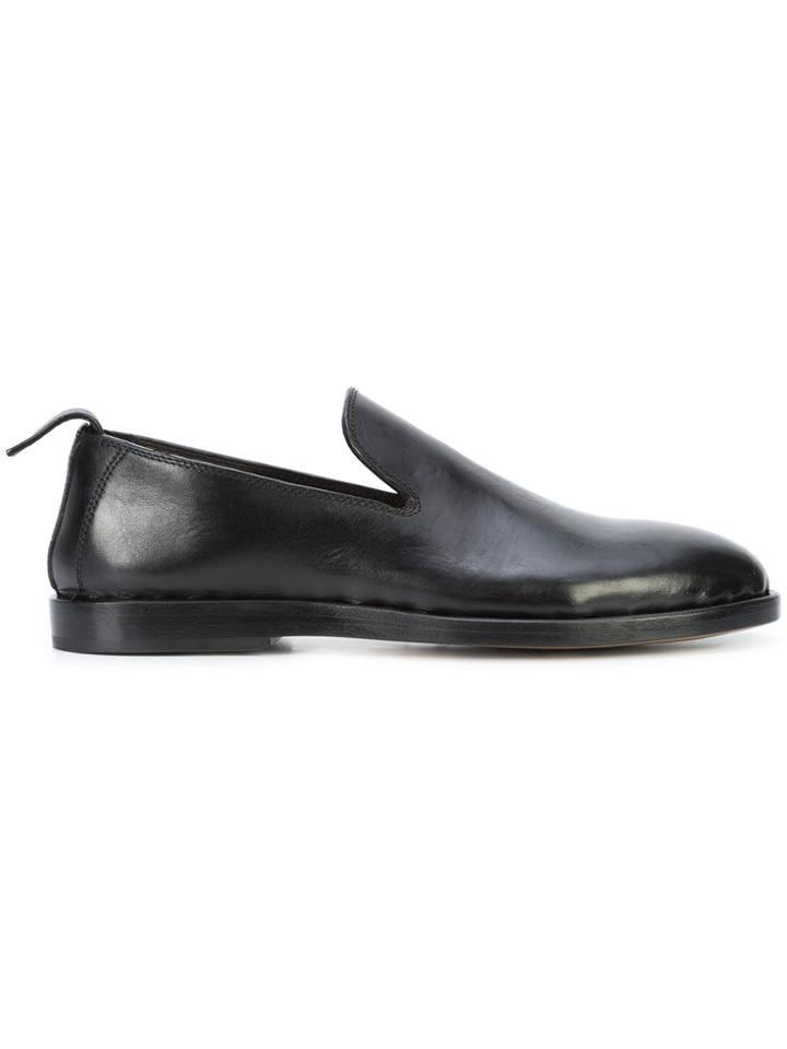 Measponte Round Toe Loafers - Black