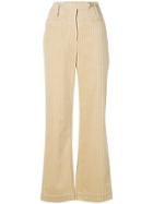 Nehera Flared Textured Trousers - Nude & Neutrals
