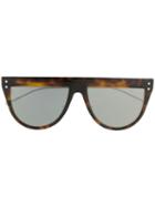 Fendi Eyewear Tortoise Shell Detail Sunglasses - Brown