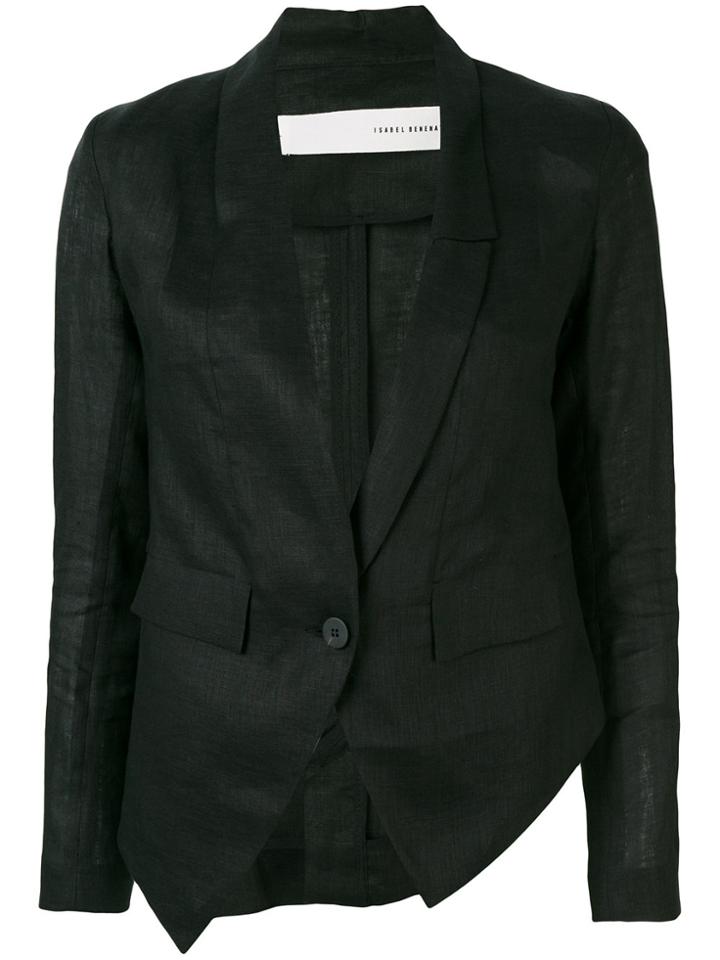 Isabel Benenato Asymmetric Blazer - Black