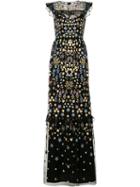 Needle & Thread Embellished Maxi Dress, Women's, Size: 4, Black, Nylon/polyester/viscose