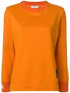 Fendi Logo Embroidered Back Sweatshirt - Yellow & Orange