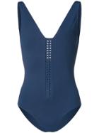 Eres V-neck Woven Swimsuit - Blue
