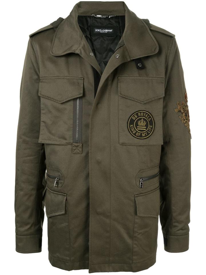 Dolce & Gabbana Zipped Military Jacket - Green
