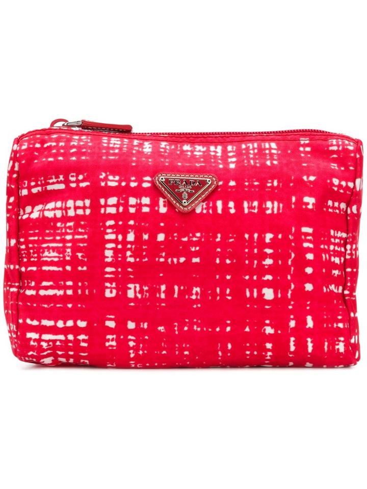 Prada Nylon Make-up Bag - Red