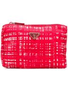 Prada Nylon Make-up Bag - Red