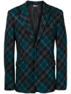 Comme Des Garçons Pre-owned Plaid Blazer - Blue