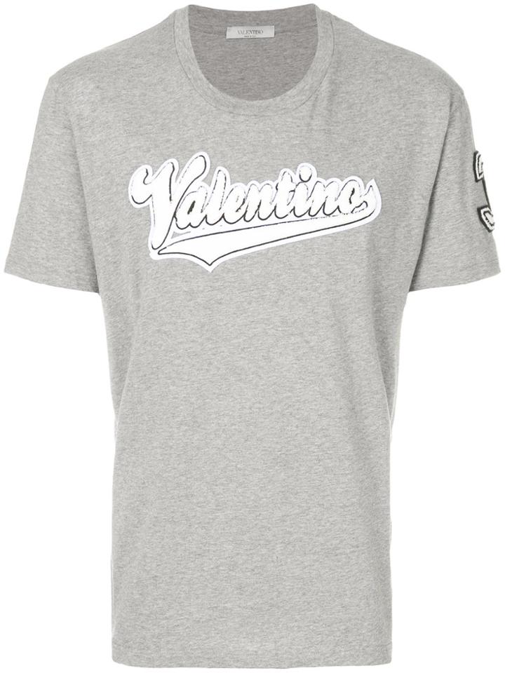 Valentino Branded Front T-shirt - Grey