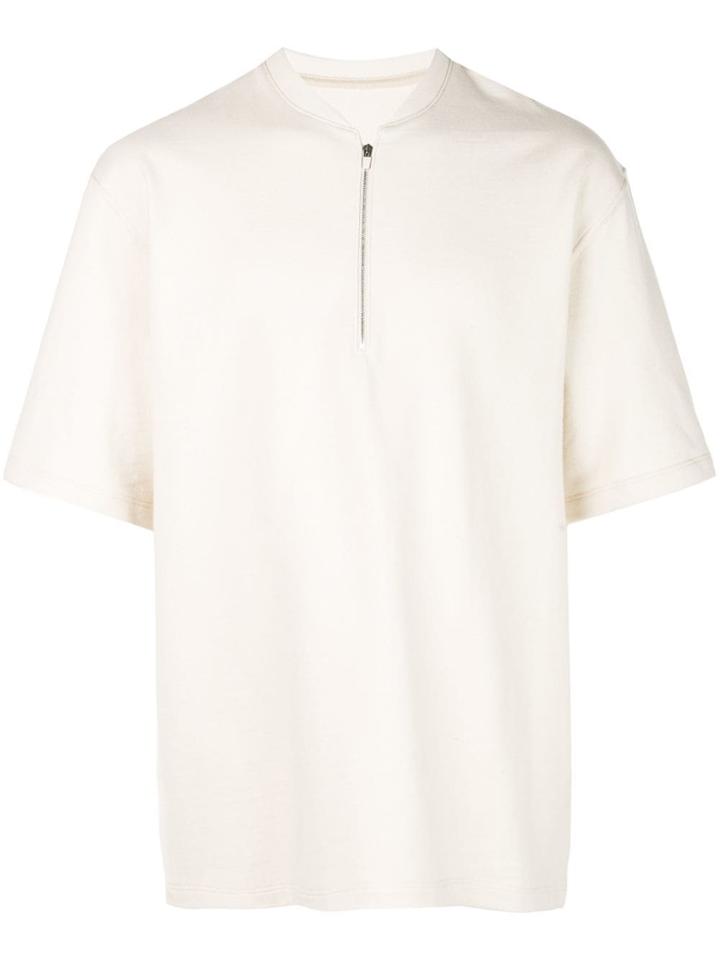 Fear Of God Zip-up T-shirt - Neutrals