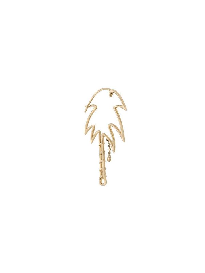 Yvonne Léon 9kt Gold And Diamond Palm Tree Earring