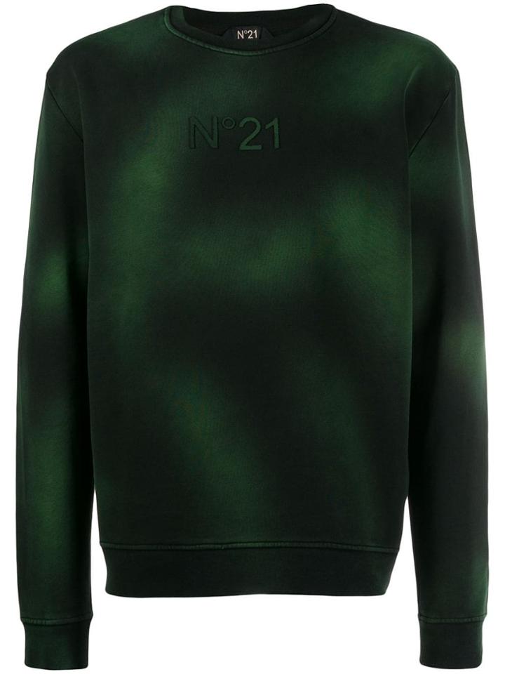 Nº21 Embroidered Logo Jumper - Green