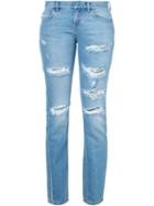 Faith Connexion Distressed Skinny Jeans, Women's, Size: 25, Blue, Cotton/spandex/elastane