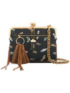 Coach Kisslock Car Print Crossbody - Black