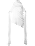 Ellery Draped Asymmetric Blouse - Nude & Neutrals
