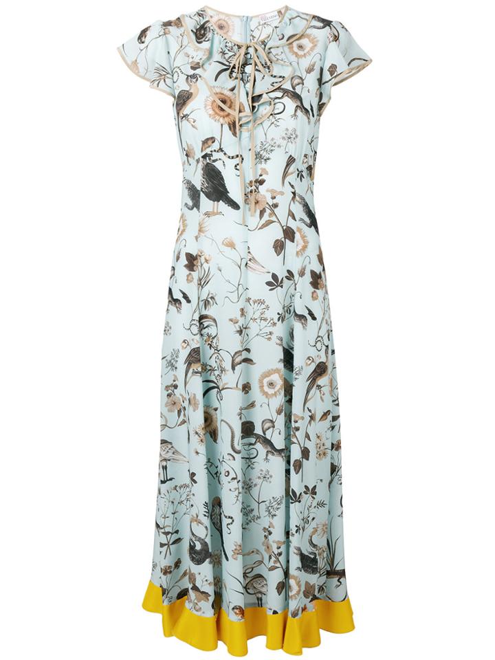 Red Valentino Printed Maxi Dress - Blue