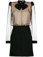 Givenchy Bow Pearl Embellished Dress - Black