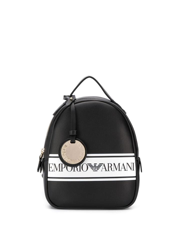 Emporio Armani Contrast Logo Backpack - Black