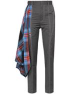 Charles Jeffrey Loverboy Draped Tartan Tailored Trousers - Multicolour
