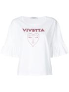 Vivetta Peplum Cropped T-shirt - White
