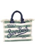 Mc2 Saint Barth Vanity Striped Beach Bag - Neutrals