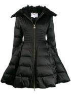 Elisabetta Franchi Flared Padded Jacket - Black