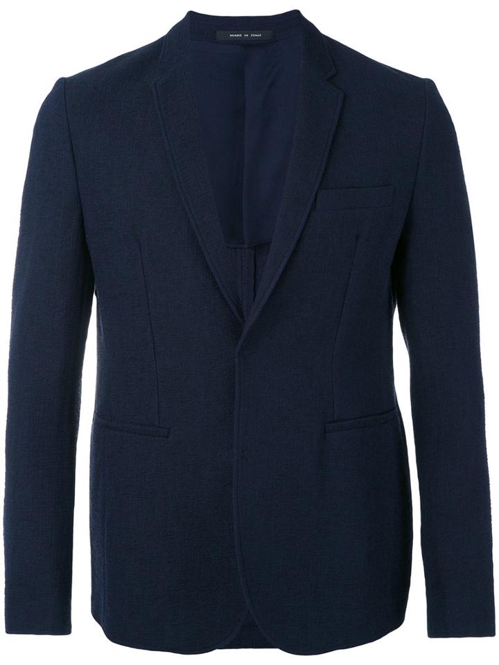 Emporio Armani - Multi-pockets Blazer - Men - Cotton/polyamide/polyester/viscose - 50, Blue, Cotton/polyamide/polyester/viscose