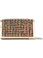 Casadei Tweed Clutch Bag - Black