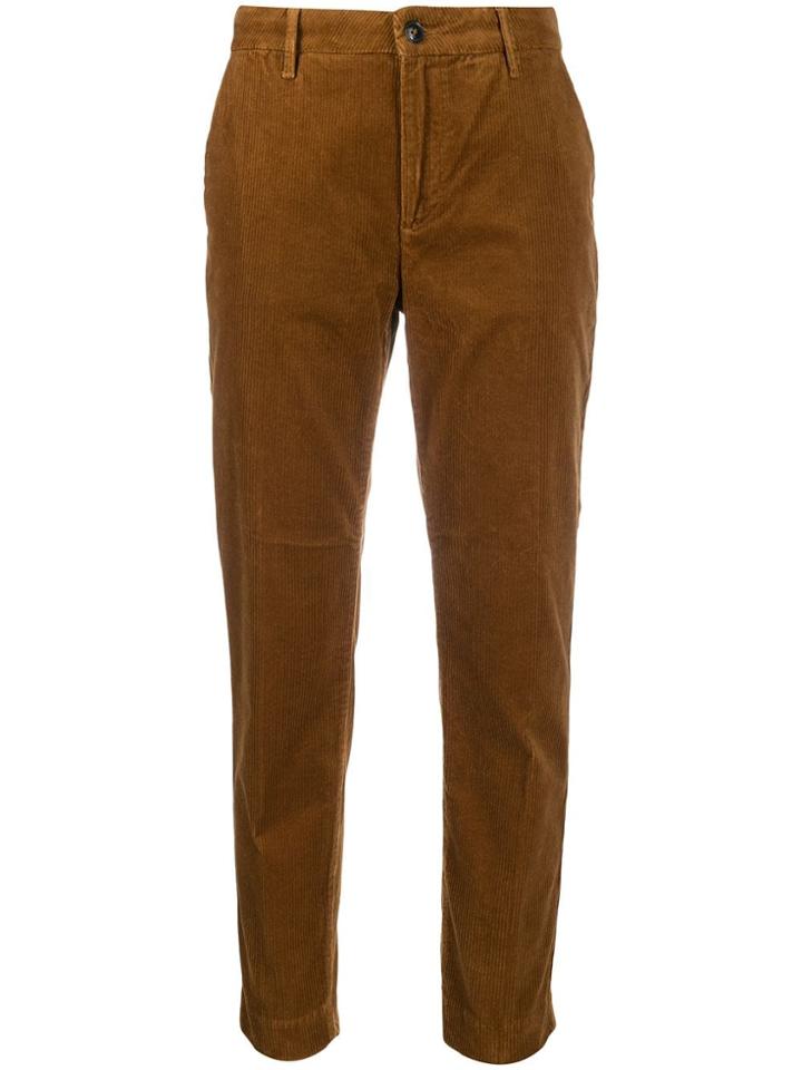 Closed Corduroy Slim-fit Trousers - Brown