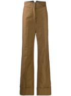 Lemaire Tailored High-waist Trousers - Brown