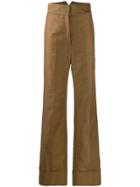 Lemaire Tailored High-waist Trousers - Brown