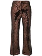 No21 Cropped Flare Trousers - Brown