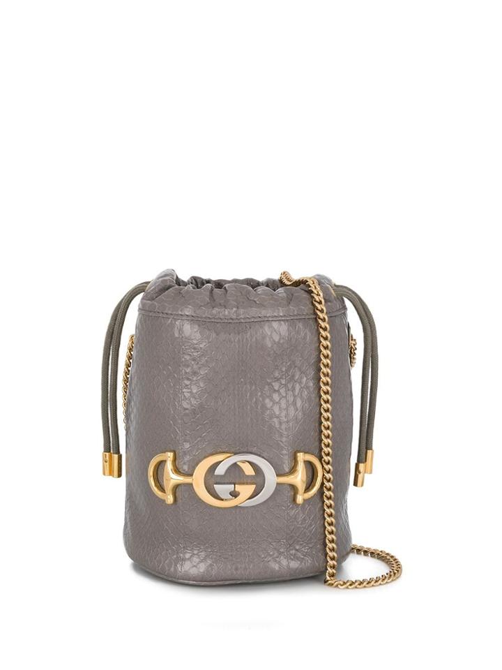 Gucci Zumi Mini Bucket Bag - Grey