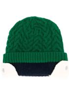 Sunnei Cable-knit Double Layered Beanie Hat - Green