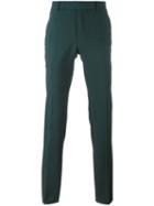 Lanvin Straight Fit Trousers, Men's, Size: 48, Green, Polyamide/viscose/wool