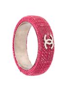 Chanel Vintage Tweed Bangle, Women's, Pink/purple