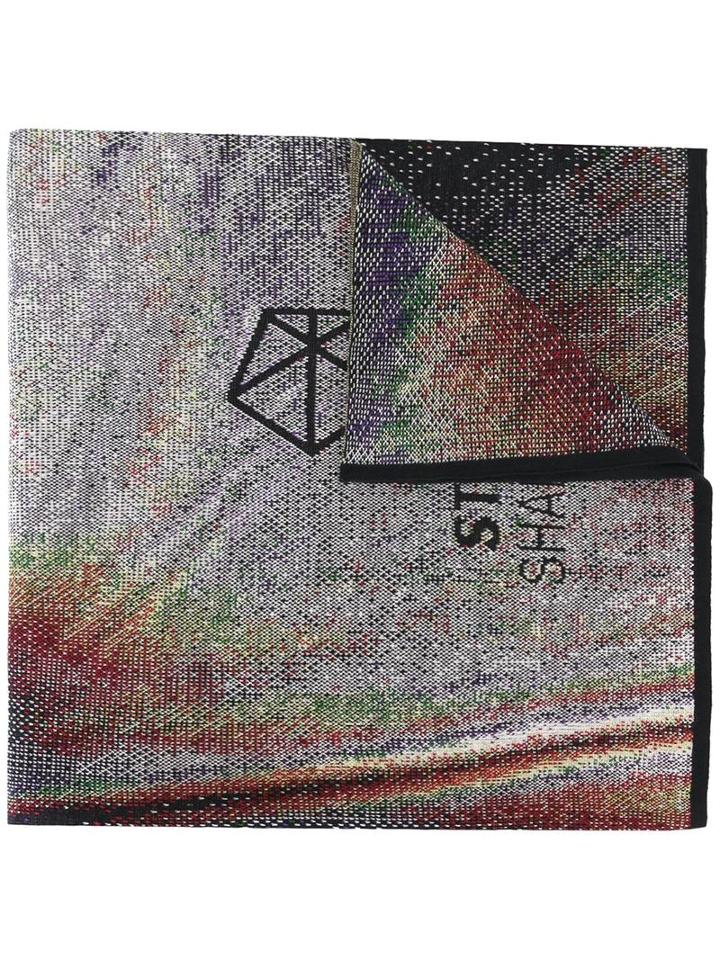 Stone Island (blue) Shadow Project Jacquard Scarf, Men's, Wool