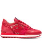 Le Silla Lace-panelled Sneakers - Red