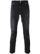 Versus Embroidered Pocket Jeans, Men's, Size: 32, Black, Cotton/spandex/elastane/viscose