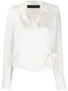Federica Tosi Wrap Style Front Blouse - White