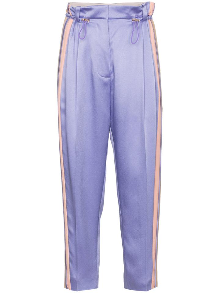 Peter Pilotto Contrast Stripe Track Pants - Pink & Purple