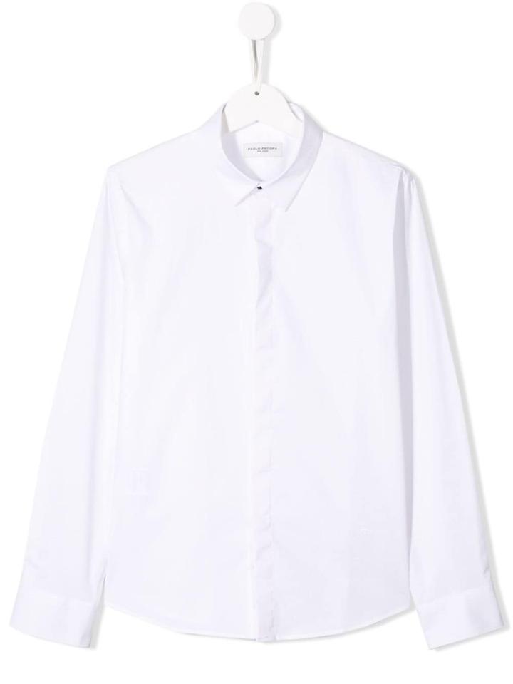 Paolo Pecora Kids Teen Classic Shirt - White