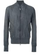 Isaac Sellam Experience Thumb Hole Jacket, Men's, Size: Large, Grey, Cotton/calf Leather