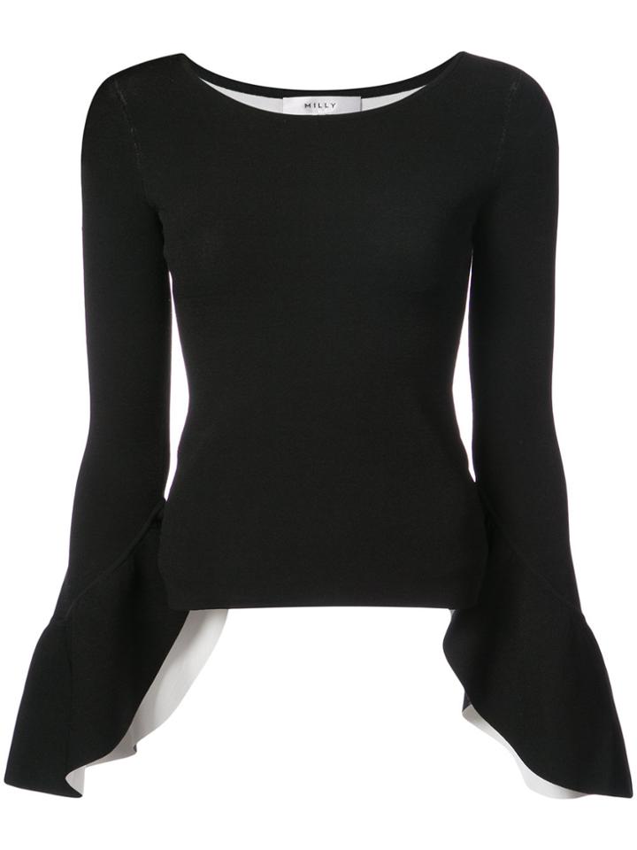 Milly Frill Sleeve Jumper - Black